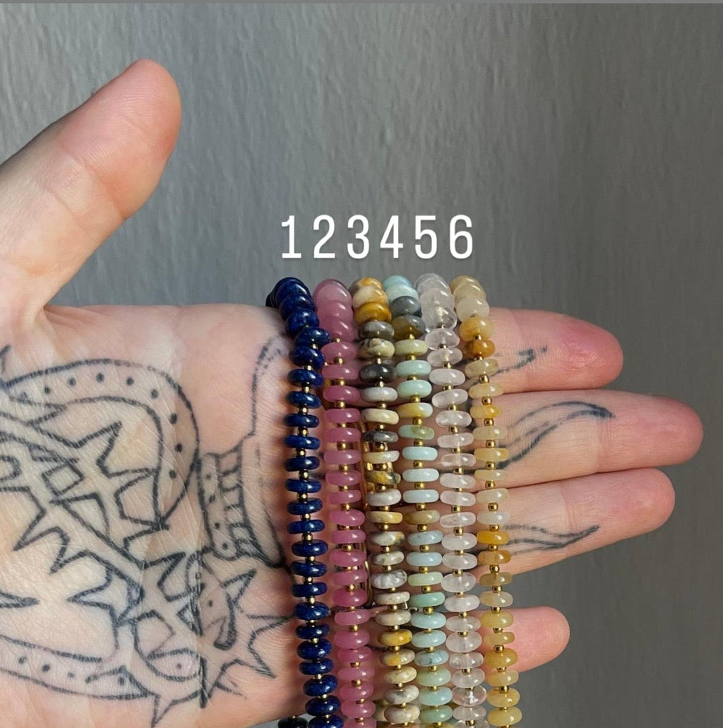 Collanine rondelle colorate